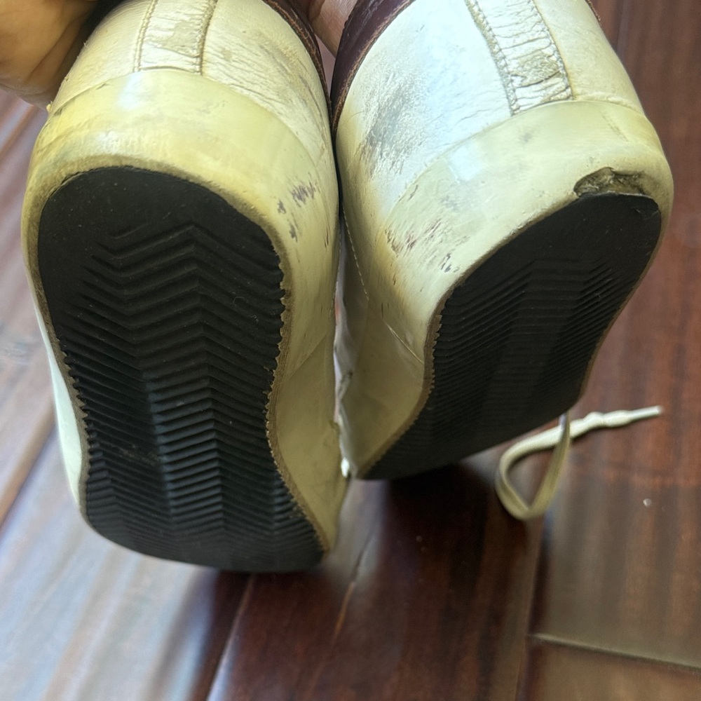 Golden Goose White and Maroon Sneakers - Picture 7 of 12